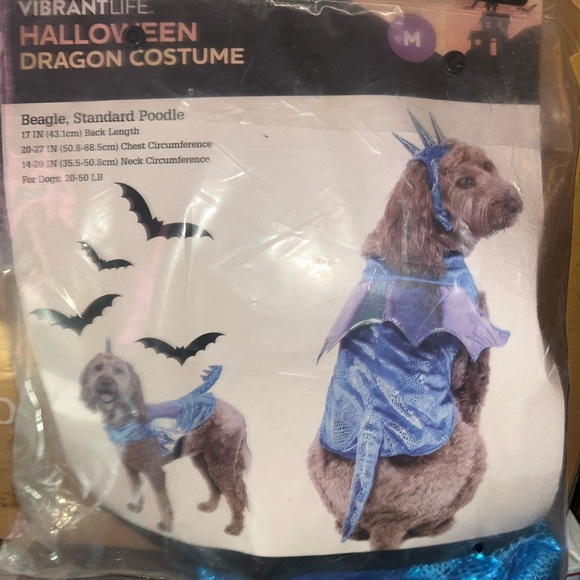 Vibrant Other - Vibrant Blue and Purple Dragon Costume for Dogs